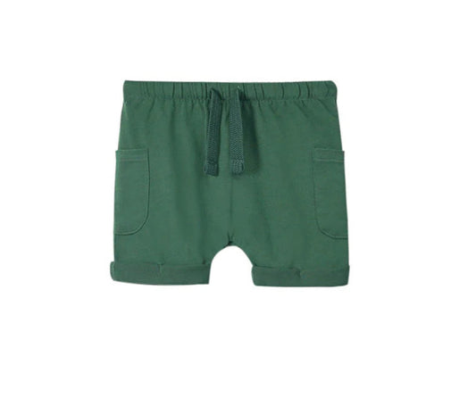 Rolled Up Jersey Shorts- Green