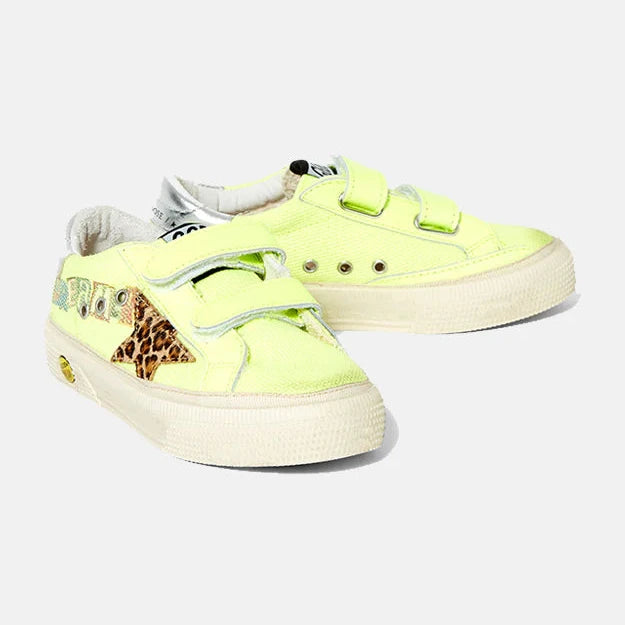 Kids May Low Top Sneaker Fluorescent Yellow