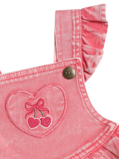 Cherry Heart Vintage Pinafore Dress