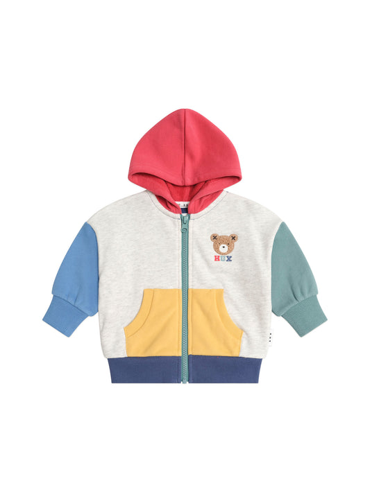 Huxbear Zip Up Hoodie Colour Block