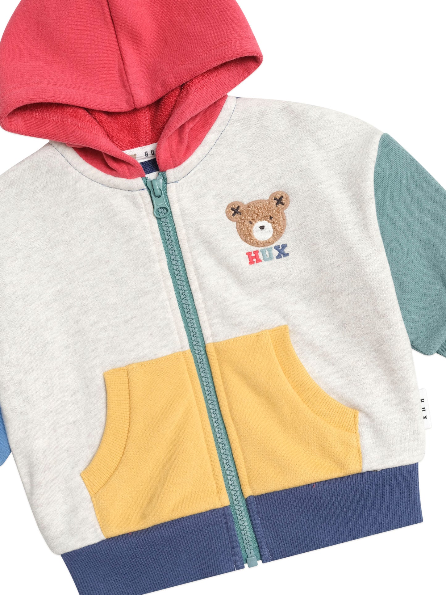 Huxbear Zip Up Hoodie Colour Block