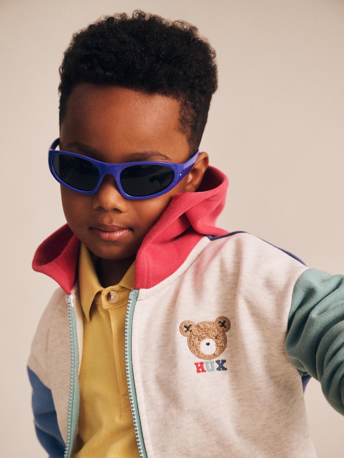 Huxbear Zip Up Hoodie Colour Block