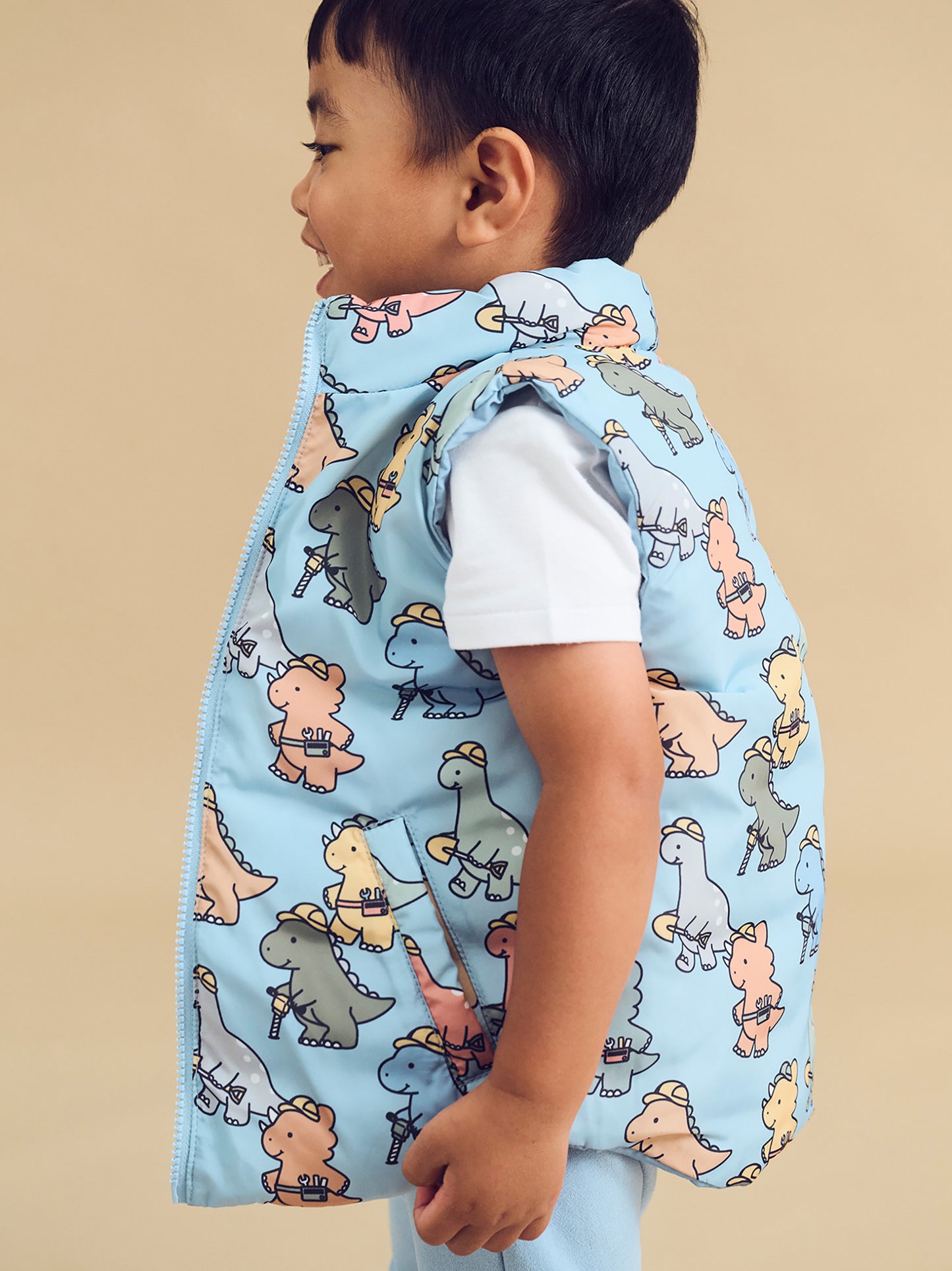 Construction Dinos Reversible Vest