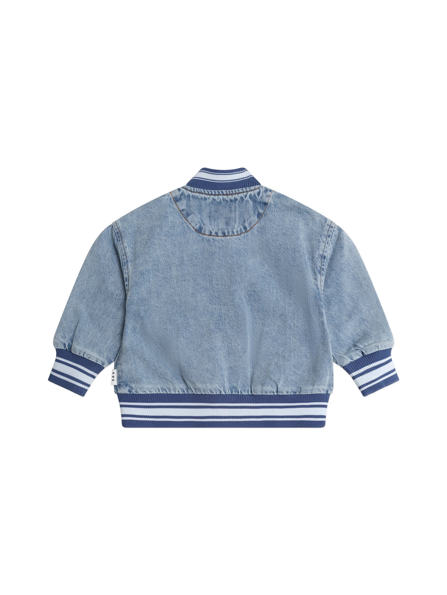 Dreamy Denim Varsity Bomber