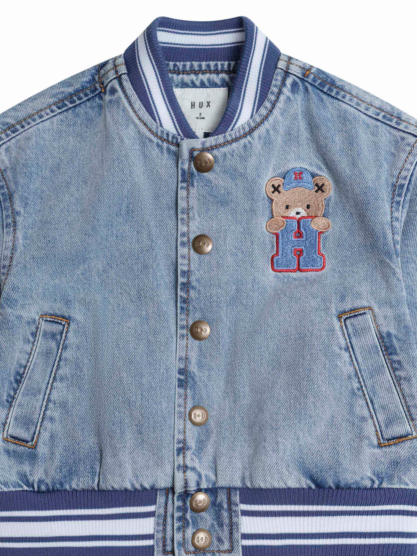 Dreamy Denim Varsity Bomber