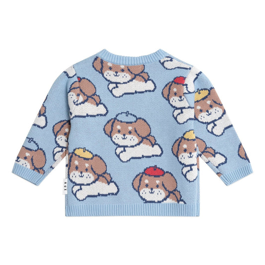 Parisian Painter Pup Knit Pullover