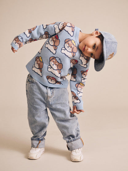 Parisian Painter Pup Knit Pullover