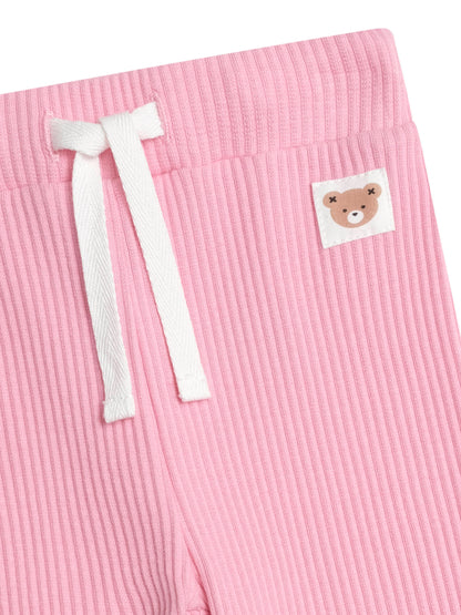 Pink Rib Leggings