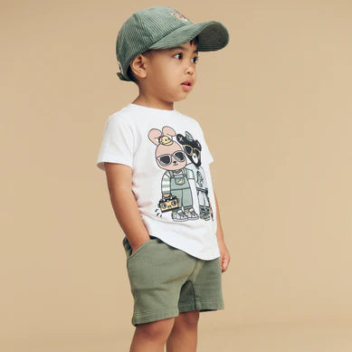 Vintage Green Slouch Short