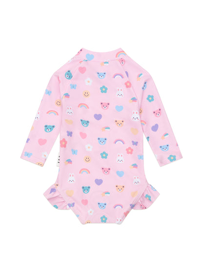 Hux Emoji Zip Swimsuit