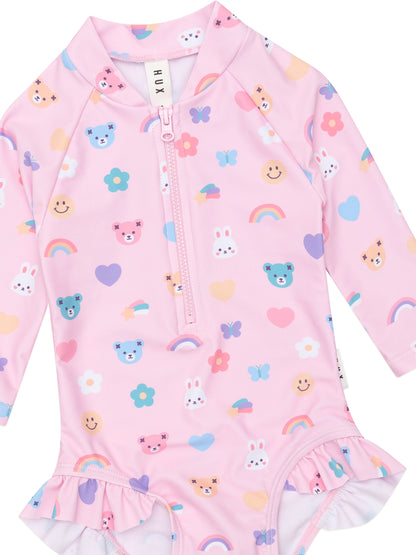 Hux Emoji Zip Swimsuit