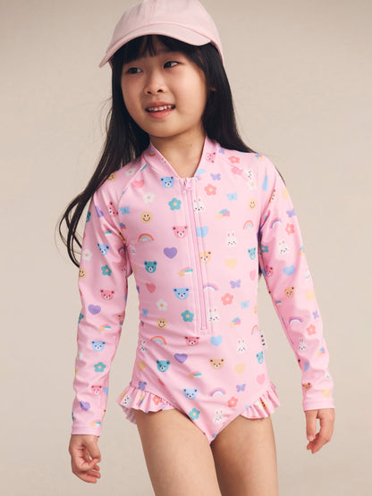 Hux Emoji Zip Swimsuit