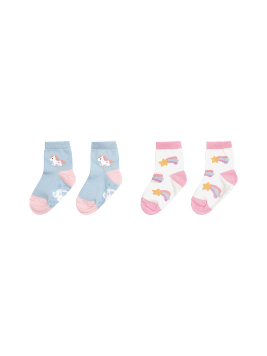 Rainbow Unicorn Socks-2PK