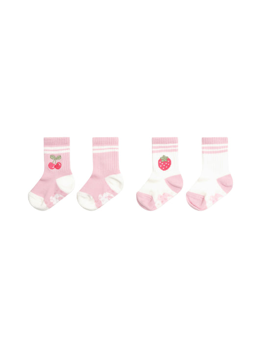 Sporty Fruit Socks-2PK