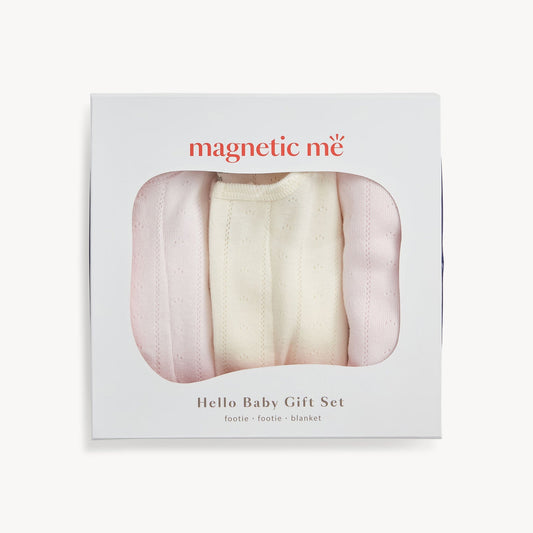 Hello Baby 3PC Gift Set - Cotton Candy / Tofu