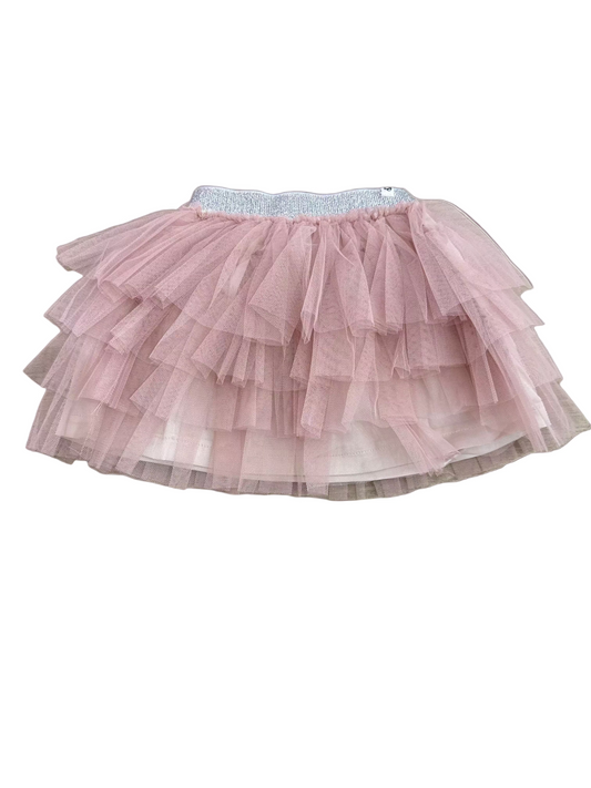 Silver Band Layered Frill Tutu - Pale Pink