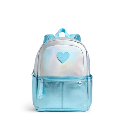 Kane Double Pocket Backpack - Metallic Blue Iridescent