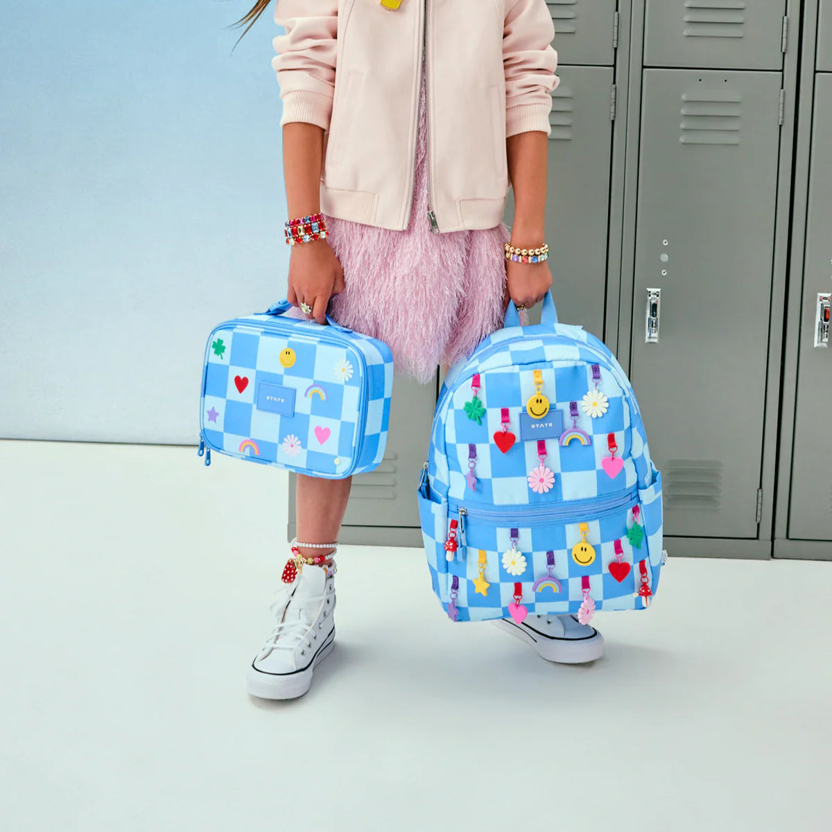 Rodgers Lunch Box - Charms Blue Checkerboard