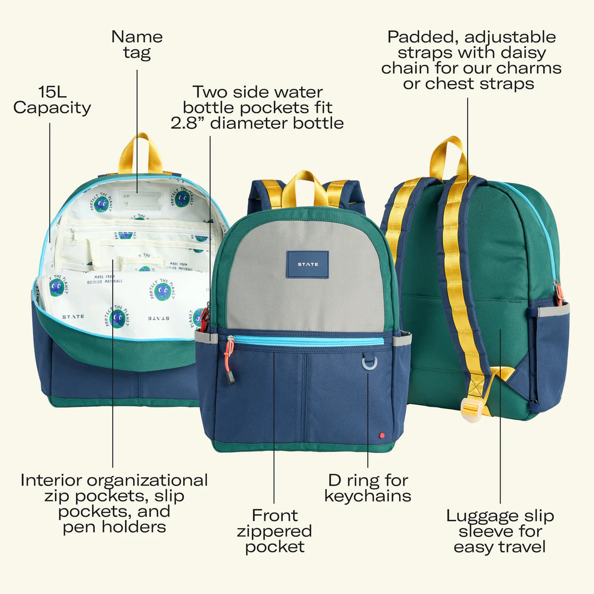 Kane Backpack - Dino Fossils