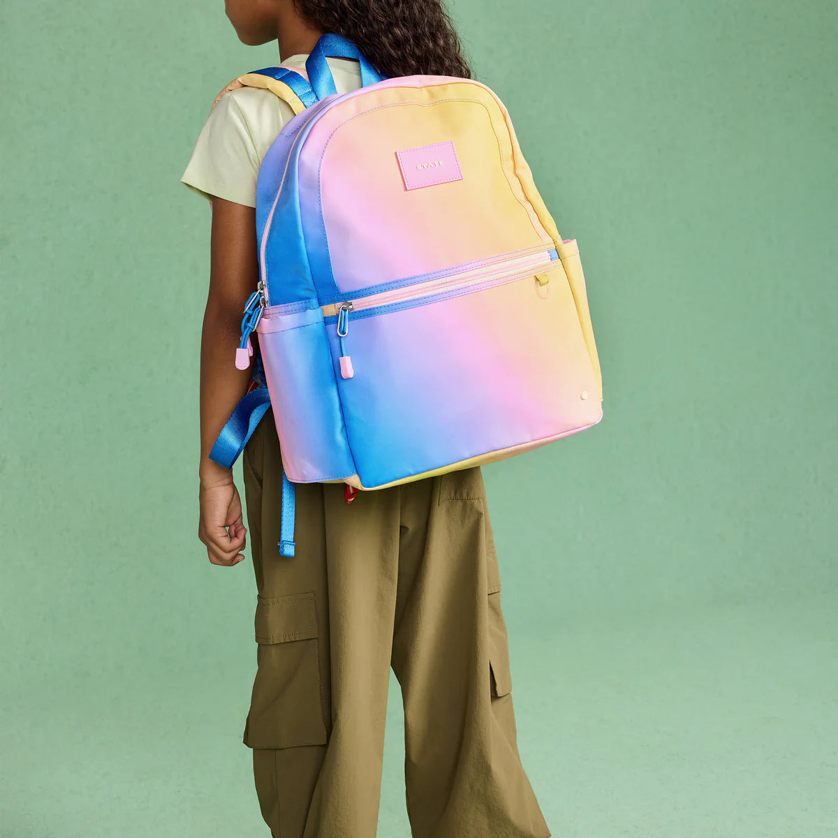 Kane Backpack - Blue/Pink/Yellow Gradient