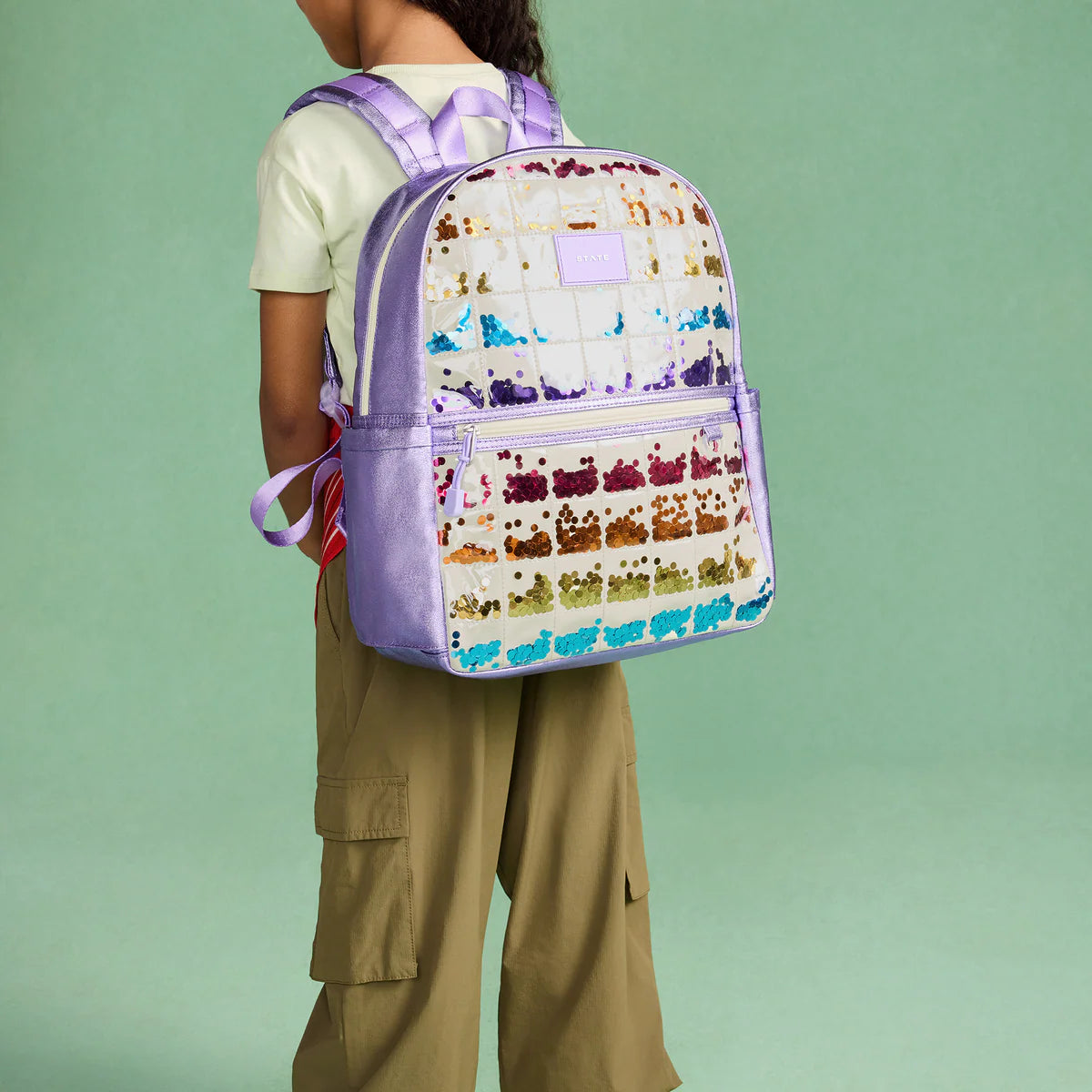 Kane Backpack - Lilac Quilted Sequins