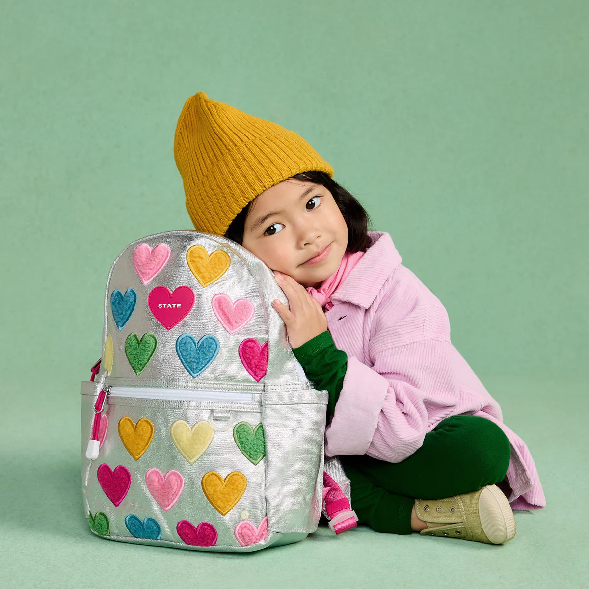 Kane Mini Backpack - Happy Fuzzy Hearts