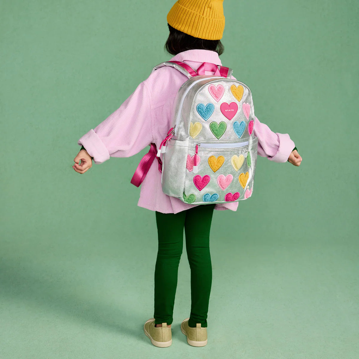 Kane Mini Backpack - Happy Fuzzy Hearts