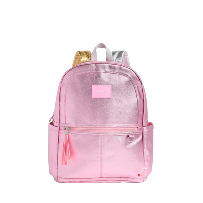 Kane Double Pocket Backpack - Pink/Silver