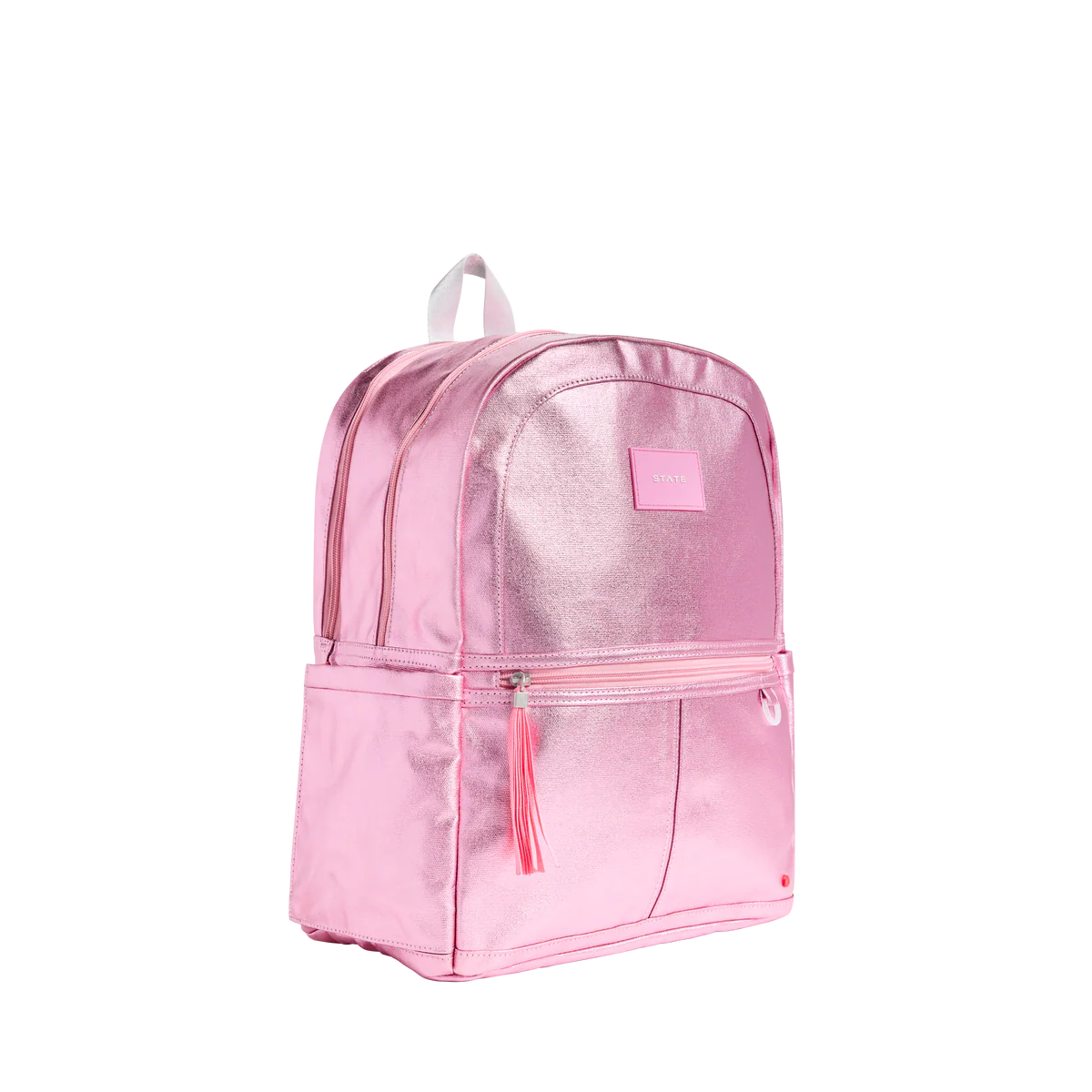 Kane Double Pocket Backpack - Pink/Silver
