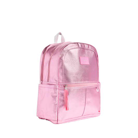 Kane Double Pocket Backpack - Pink/Silver