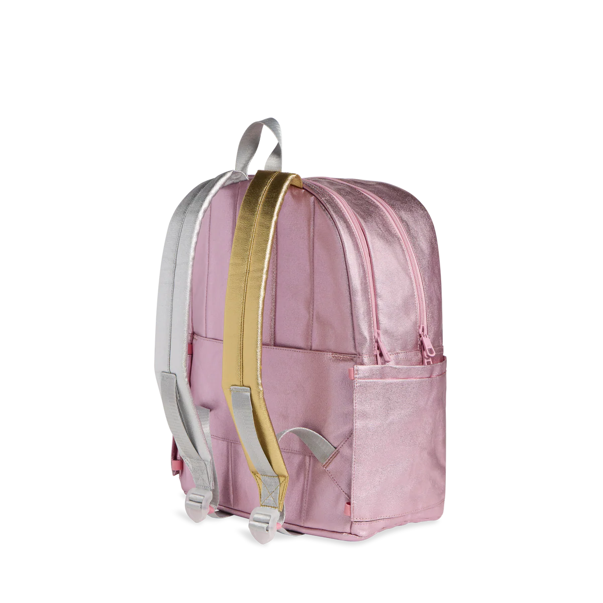 Kane Double Pocket Backpack - Pink/Silver