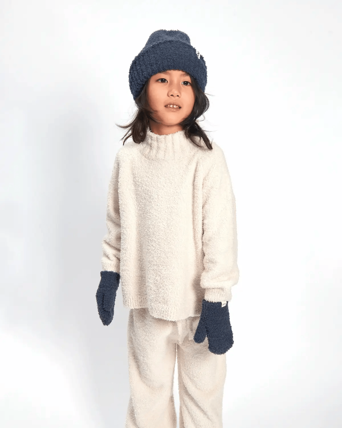 Fuzzy Mittens Navy