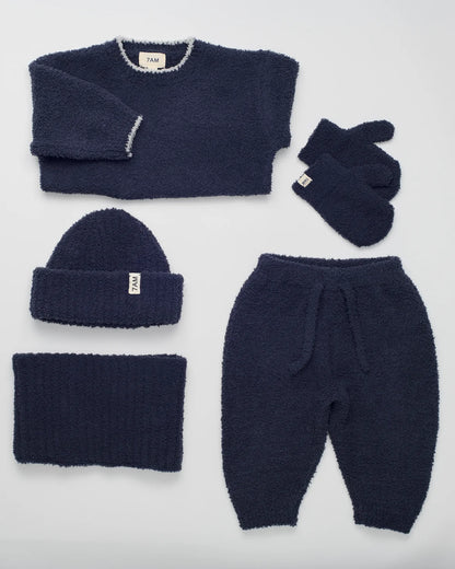 Fuzzy Mittens Navy