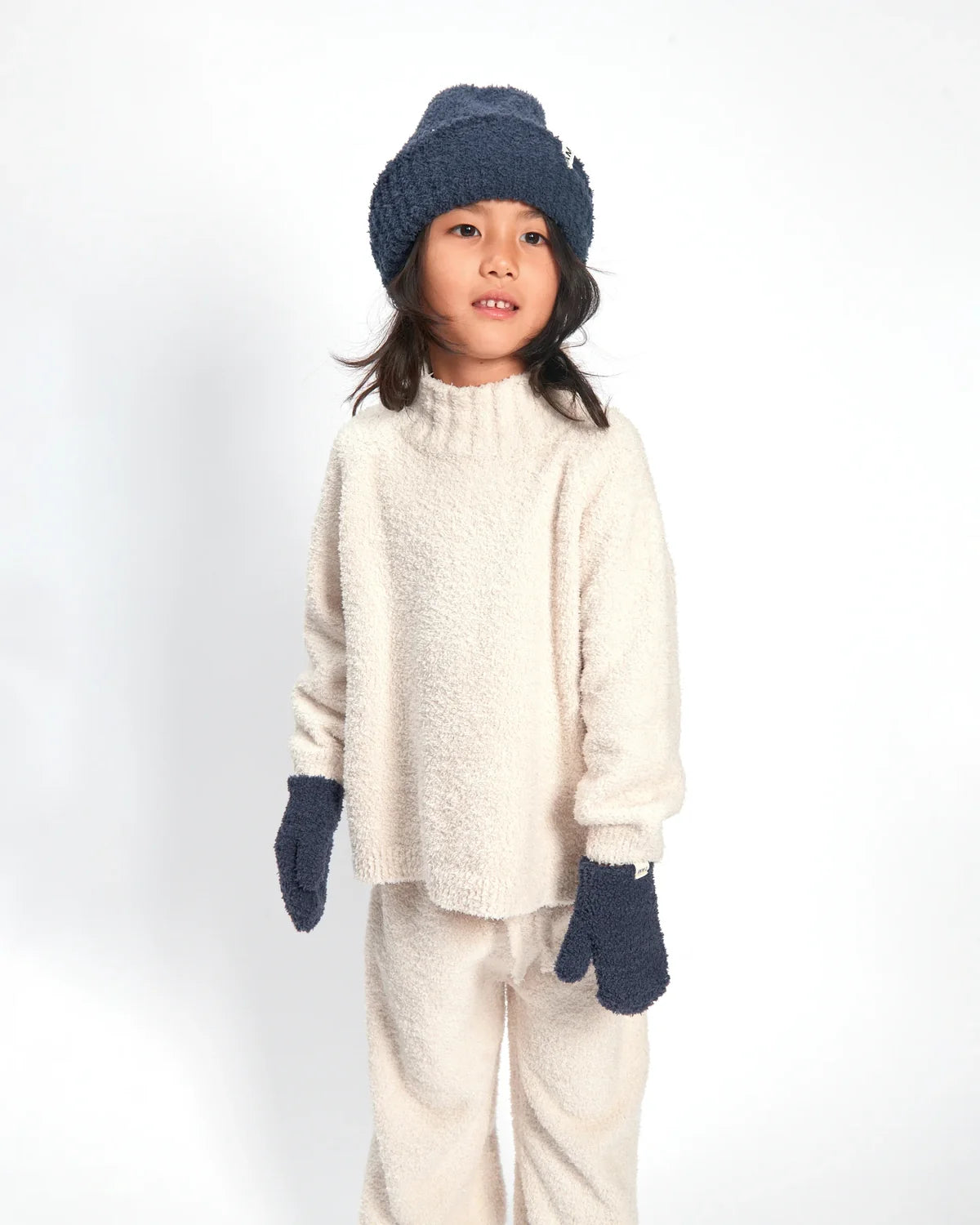 Fuzzy Mittens Navy
