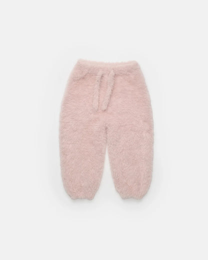 Furry Boxy Lounge Pants Powder Pink