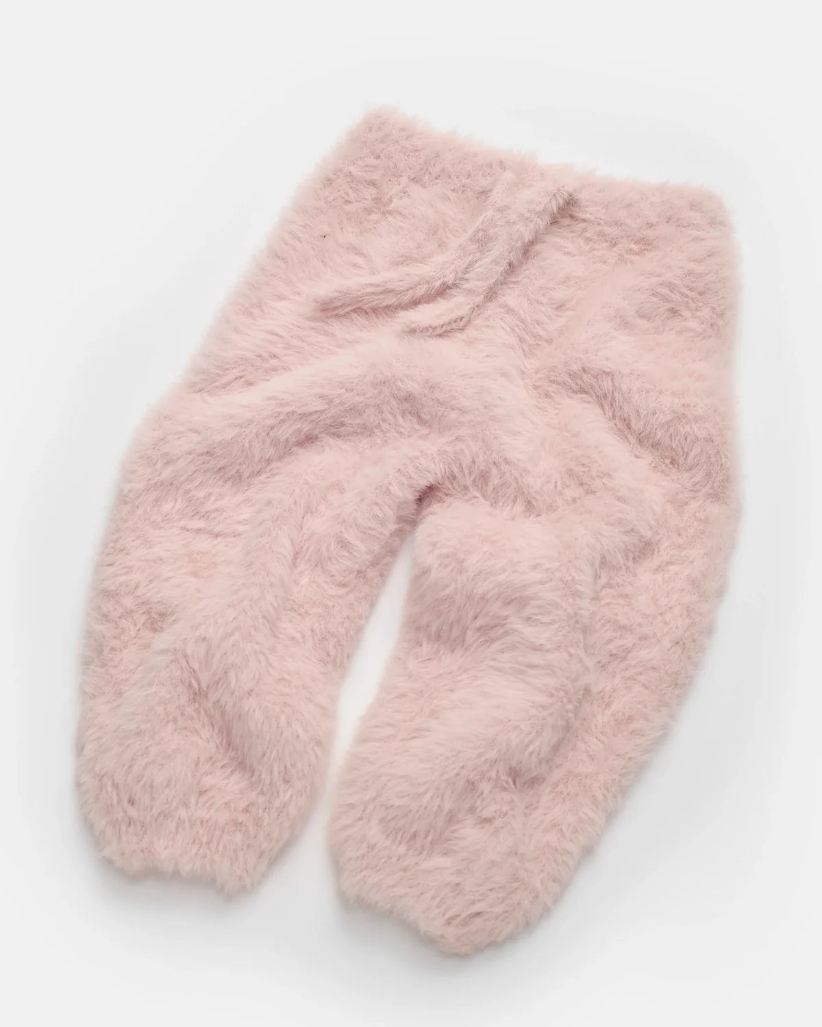 Furry Boxy Lounge Pants Powder Pink