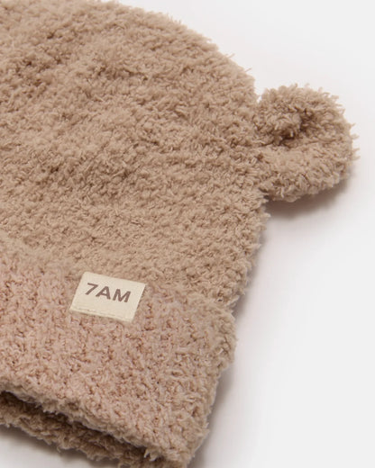 Fuzzy Bear Beanie Pecan