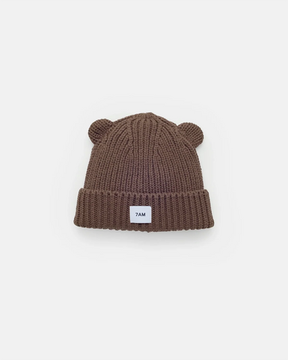 Chunky Bear Beanie Brown