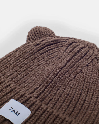 Chunky Bear Beanie Brown
