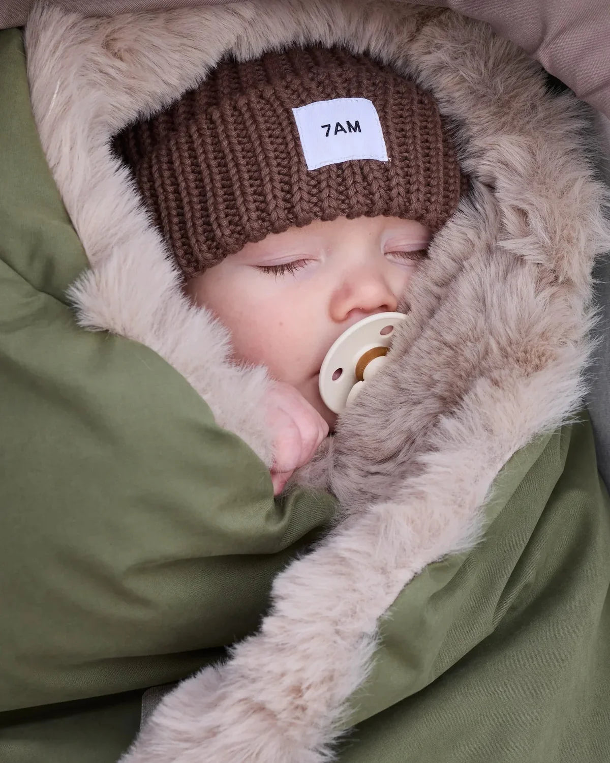 Chunky Bear Beanie Brown