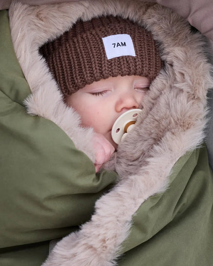 Chunky Bear Beanie Brown