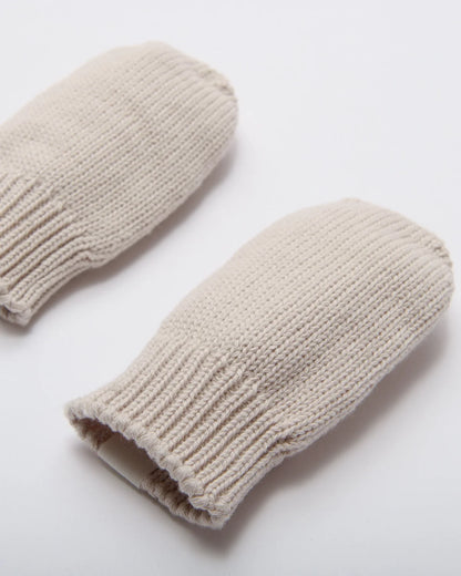 Chunky Cable Cotton Mittens Wheat