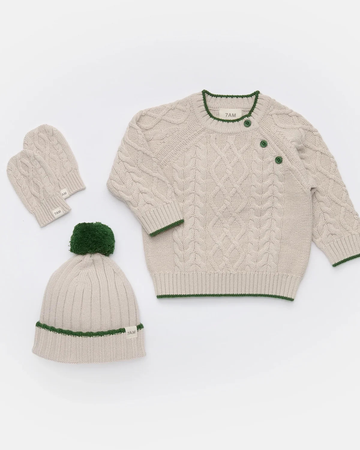 Holiday Chunky Ribbed Cotton Beanie Wheat Ivy