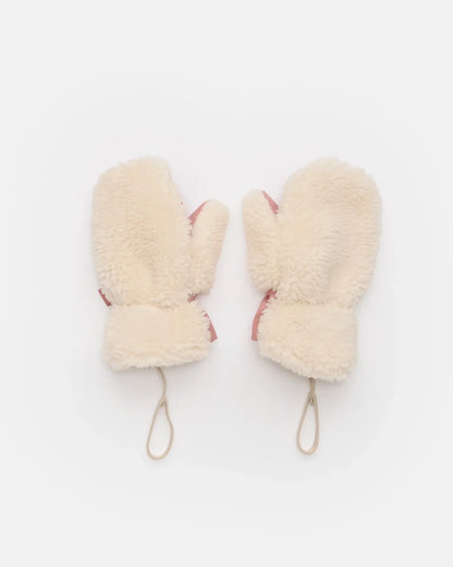 Benji Appliqué Sherpa Mittens Rose Dawn
