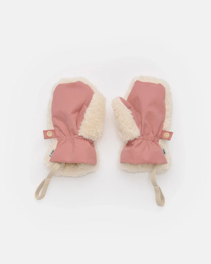 Benji Appliqué Sherpa Mittens Rose Dawn