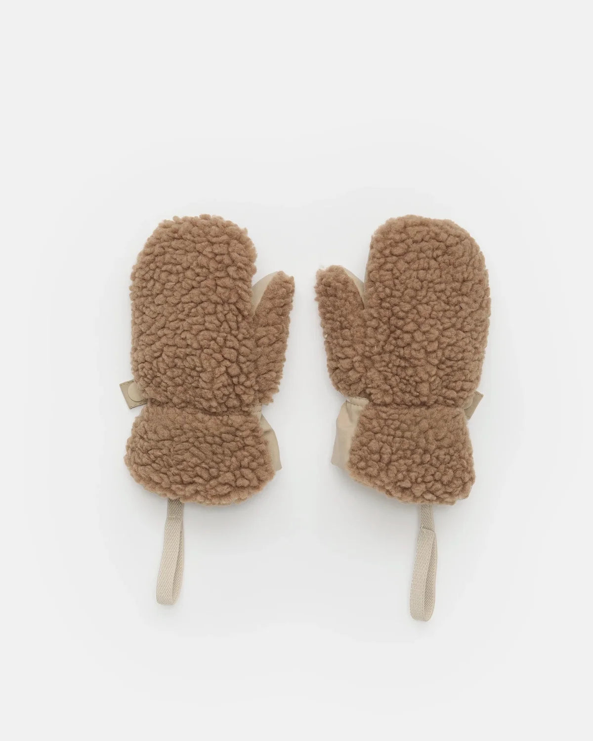 Benji Appliqué Sherpa Mittens Oat