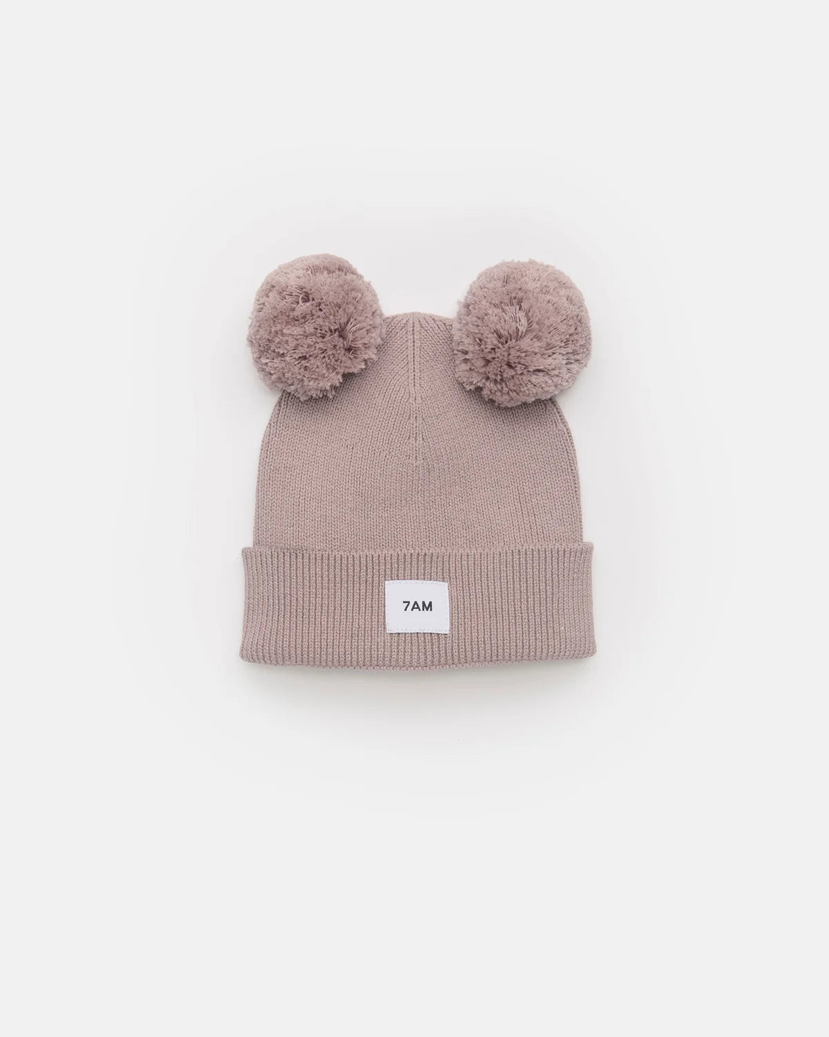 Chunky Pom Pom Beanie Ash Rose