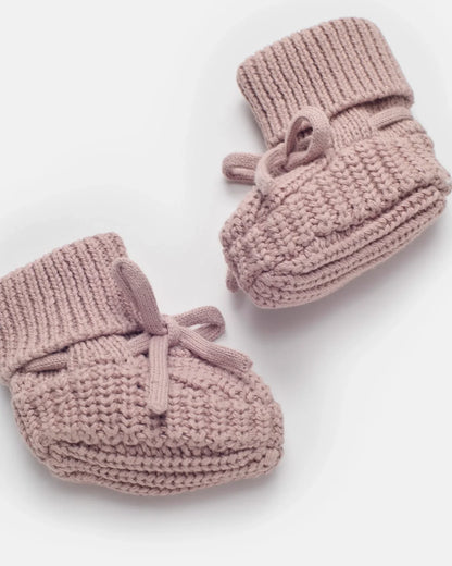Chunky Bow Bootie Slippers Ash Rose