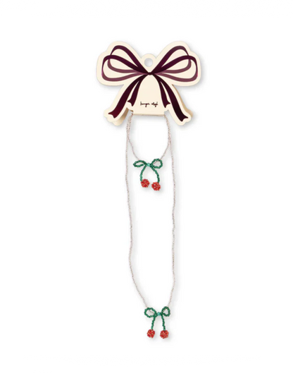 Pearly Cherry Necklace & Bracelet Set