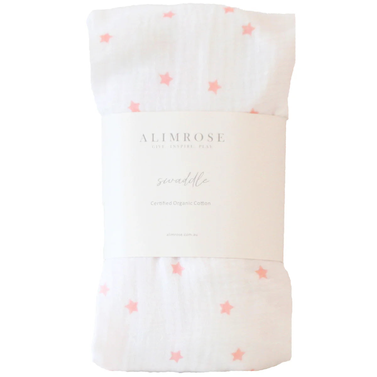 Muslin Swaddle- Pink Stars
